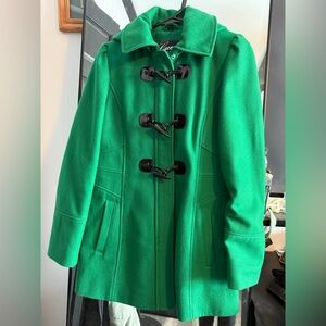 Vintage Guess Womens Green Wool Blend Peacoat